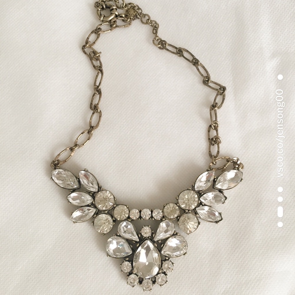 J Crew crystal bib necklace